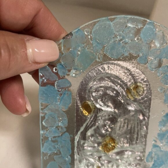 Murano Art Deco Collection Art Glass Virgin Mary Madonna & Child Christianity - Picture 6 of 9